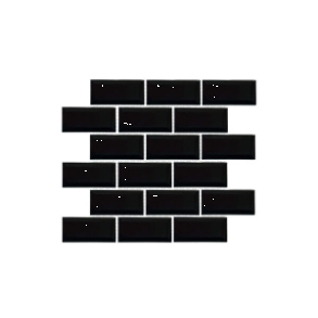 Black Elongated Beveled - ceramic tile
